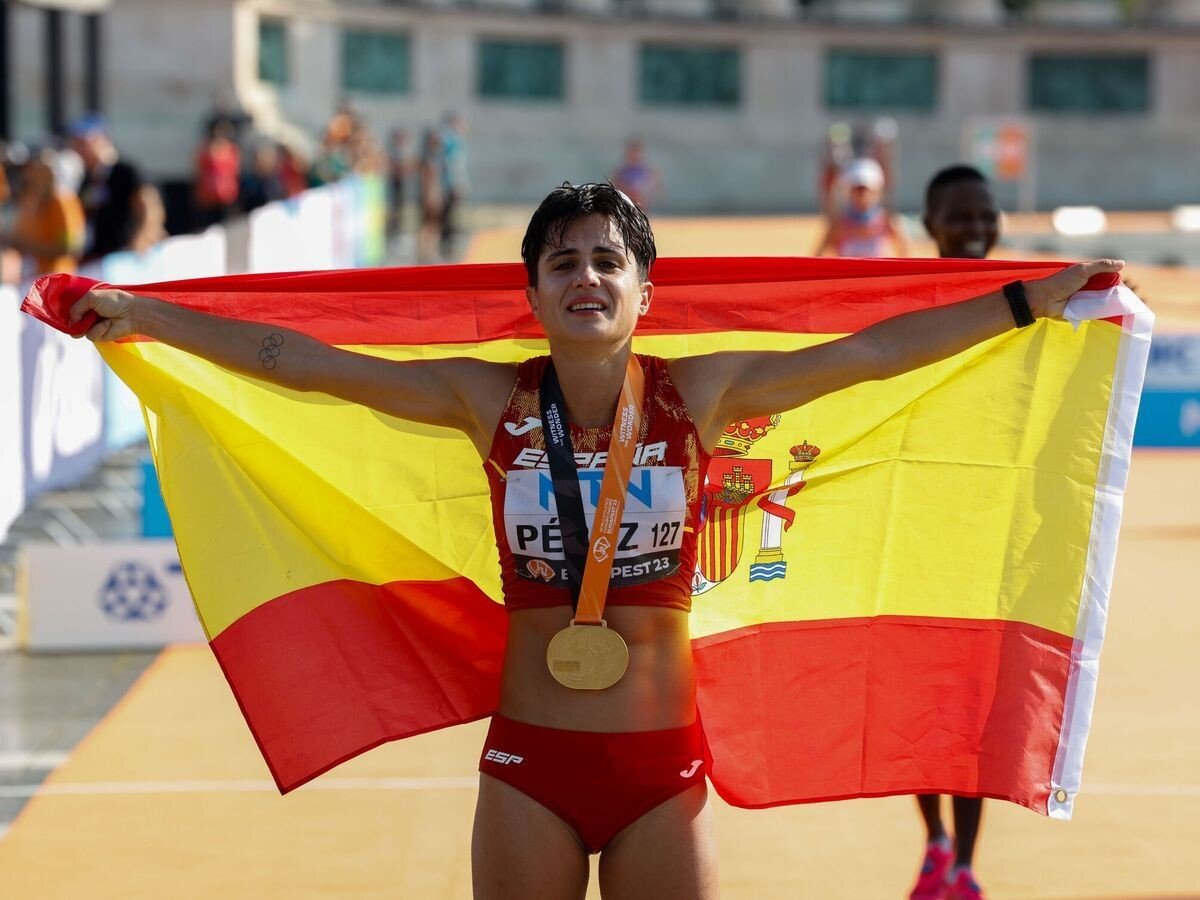 María Pérez, campeona del mundo de 20 kilómetros marcha. (EFe/Javier Etxezarreta).