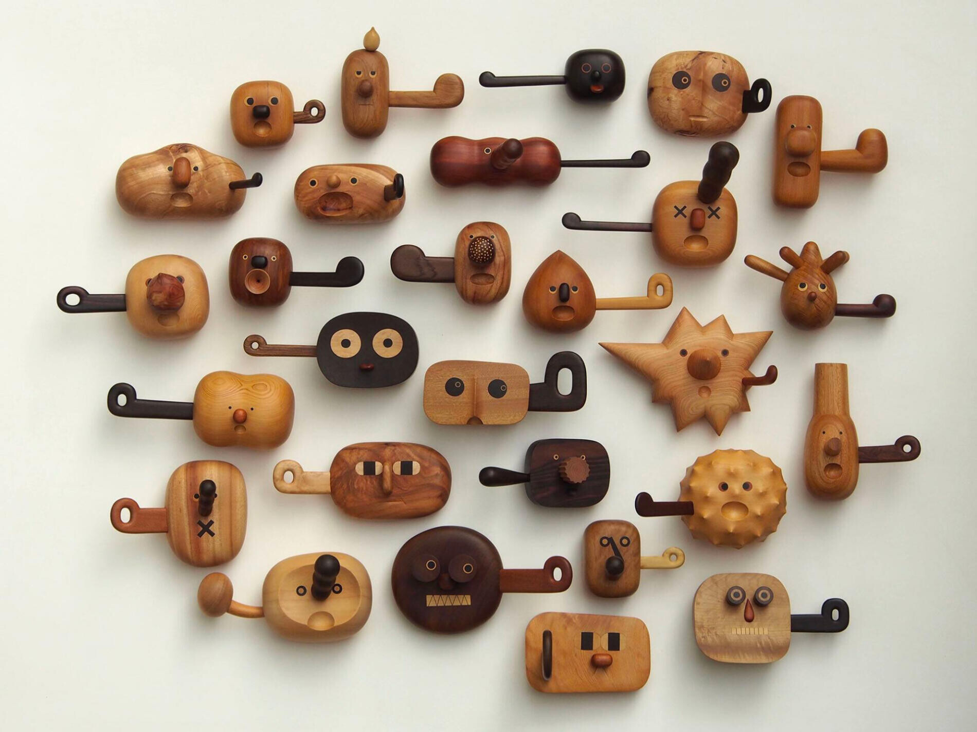 yen jui lin juguetes madera caras animados adorables 3