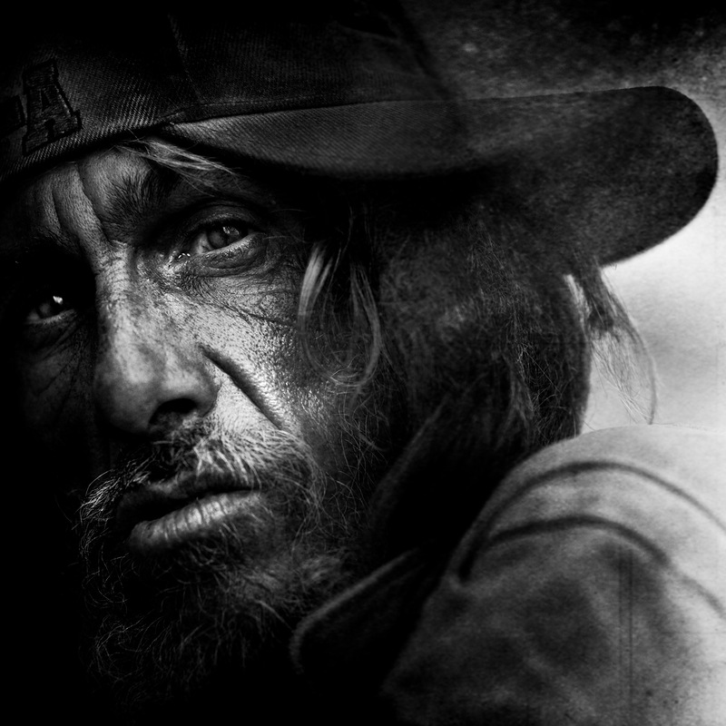 Retratos fotográficos en blanco y negro de personas sin hogar de Lee Jeffries.