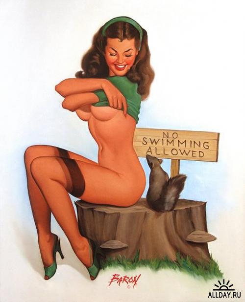 ilustraciones de Pin-up del Baron von Lind