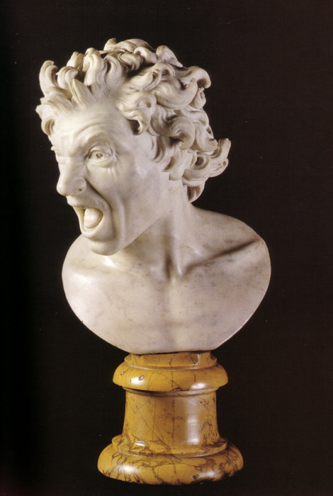 Gian Lorenzo Bernini, Alma maldita, Busto 1610. Palacio de España (Italia).