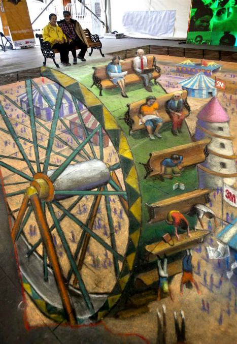 Dibujos de tiza de Julian Beever