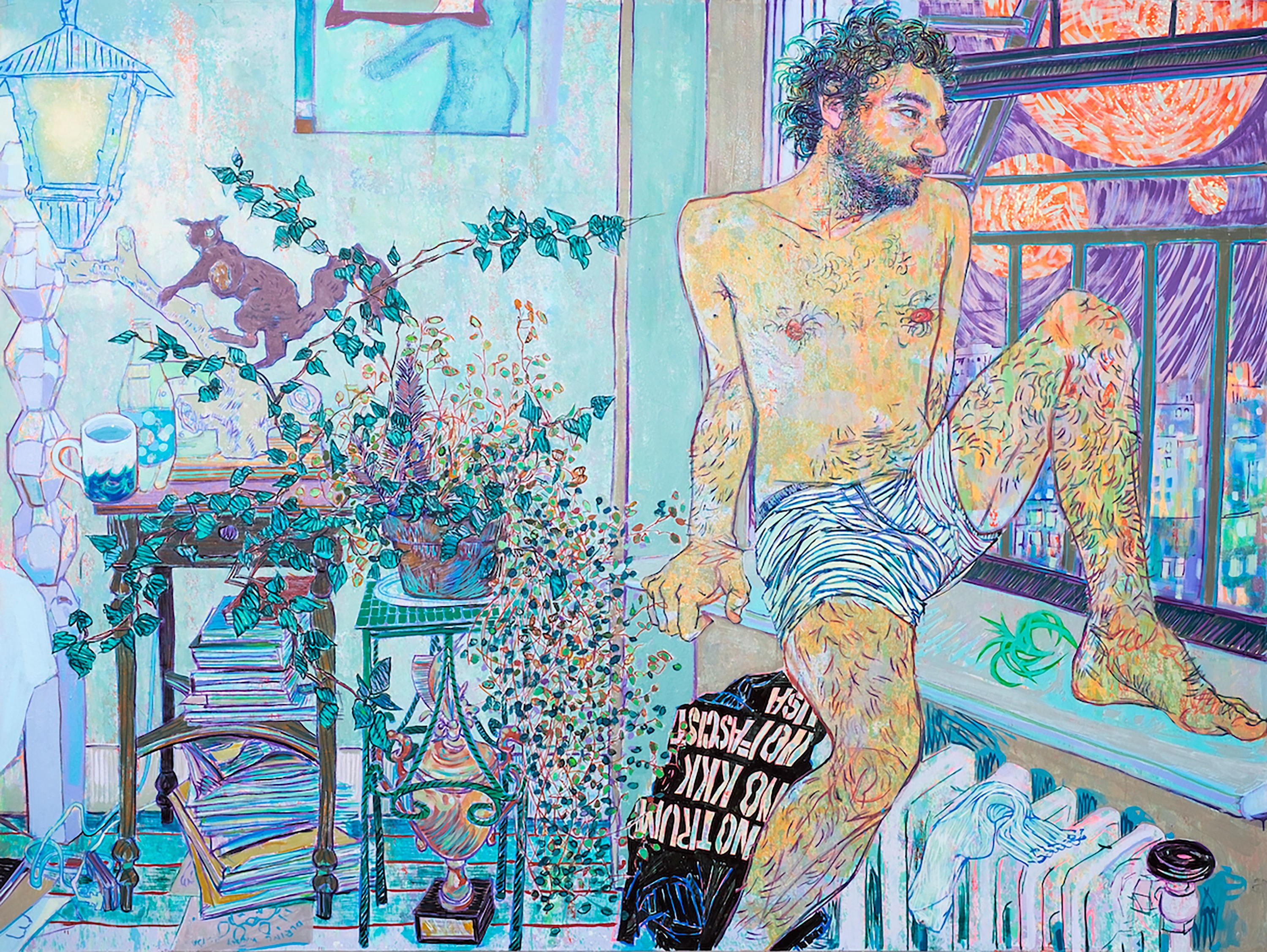 Hope Gangloff 4 pintura ilustracion juventud cultura pop retratos sociedad