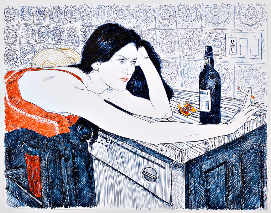 Hope Gangloff 7 pintura ilustracion juventud cultura pop retratos sociedad