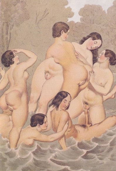 Litografía erótica de Peter Fendi.