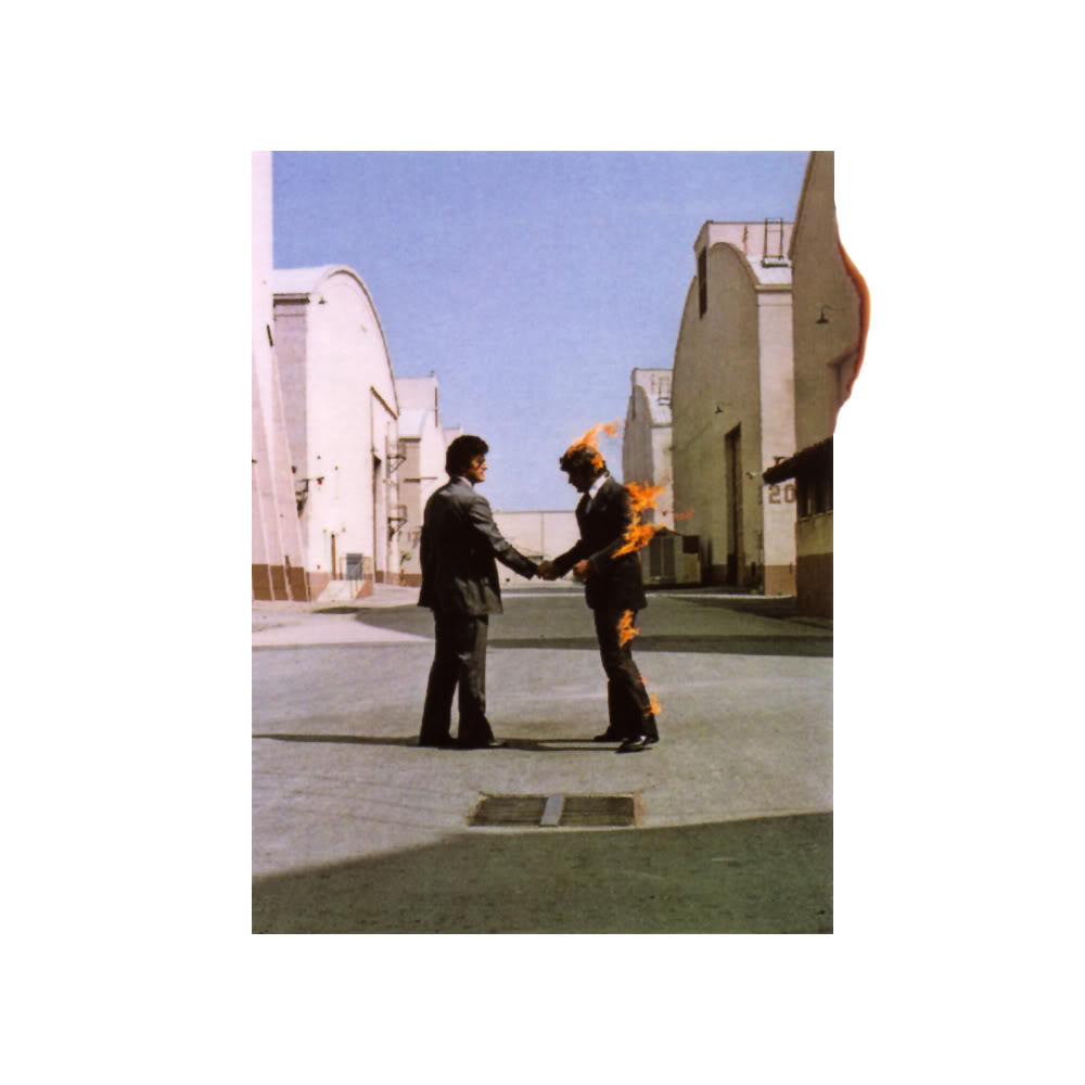 Portada del disco de Pink Floyd, "Wish You Were Here" (1975). Hipgnosis