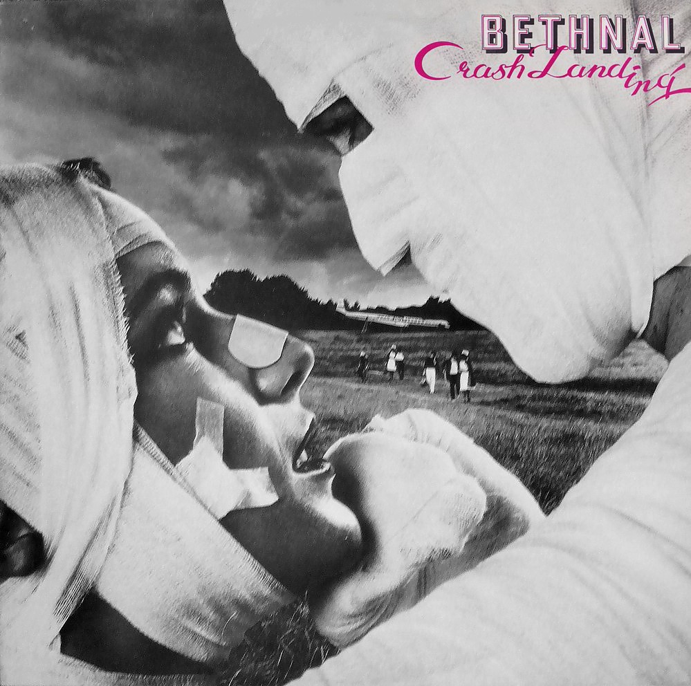 Portada del disco de Bethnal, "Crash landing" (1978). Hipgnosis