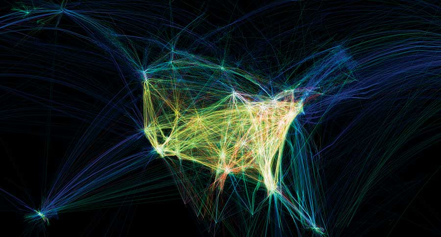 Cultura-Inquieta Flight-Patterns-de-Aaron-Koblin-2006