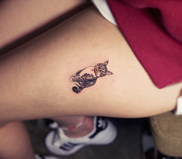 Cat tattoo gato tatuaje2