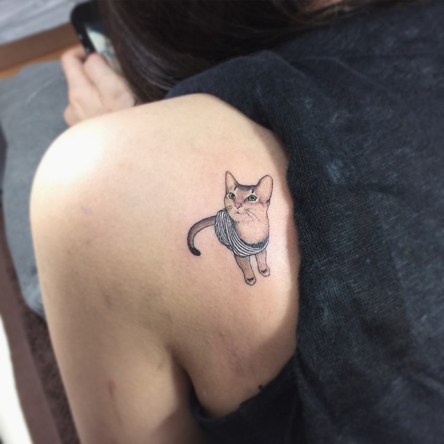 Cat tattoo gato tatuaje4