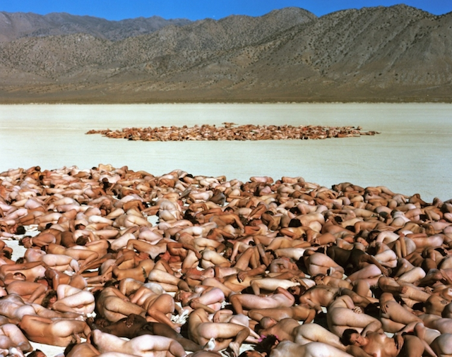 Fotografía de Spencer Tunick en una de sus instalaciones.