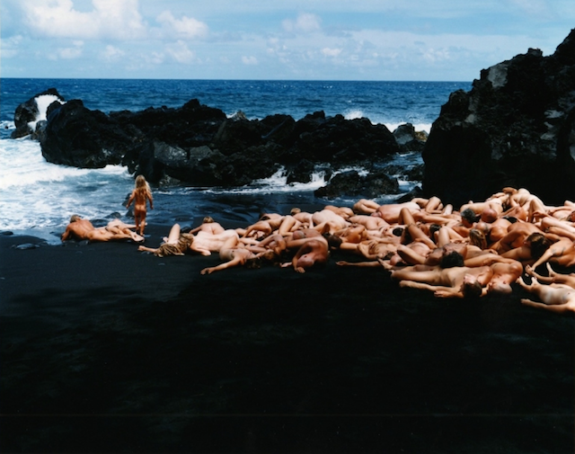 Fotografía de Spencer Tunick en una de sus instalaciones.