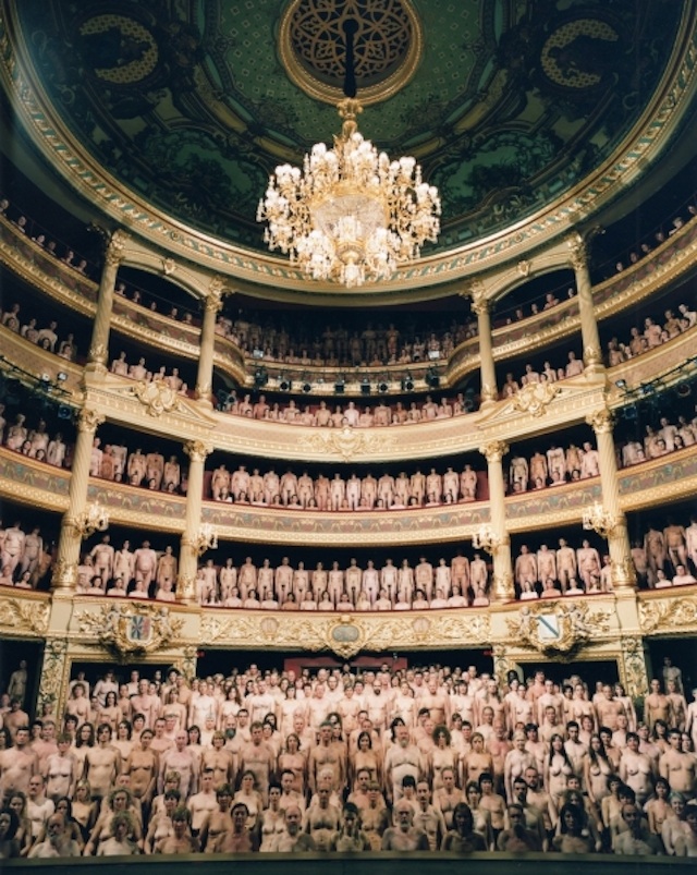 Fotografía de Spencer Tunick en una de sus instalaciones.