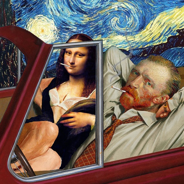 Barry Kite collage humor pintura clasica