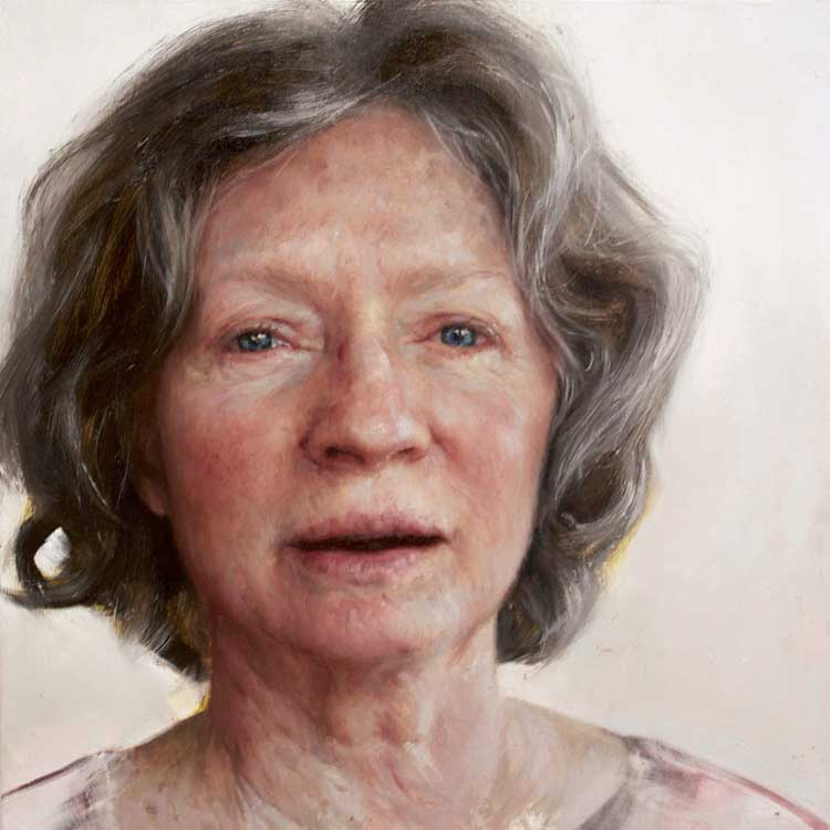 Pintura del rostro de una mujer por la pintora Aleah Chapin