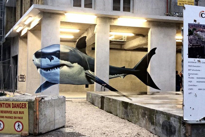 Disecker-Da-Sharky street art mural Cultura Inquieta