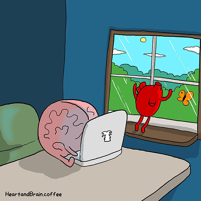 Nick Seluk corazon cerebro heart brain