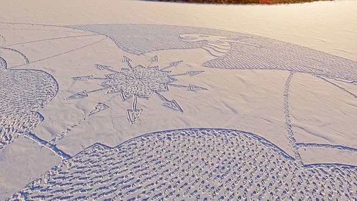 Simon Beck snow dragon Cultura Inquieta2