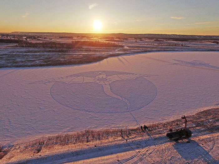 Simon Beck snow dragon Cultura Inquieta5
