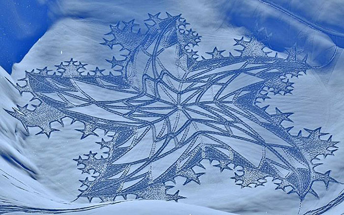 Simon Beck snow dragon Cultura Inquieta7