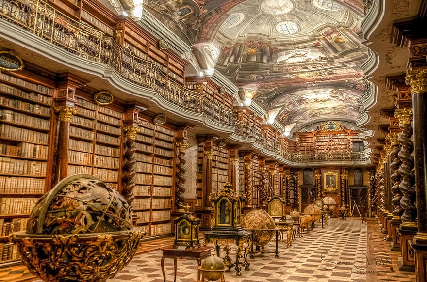 library biblioteca Praga Prague