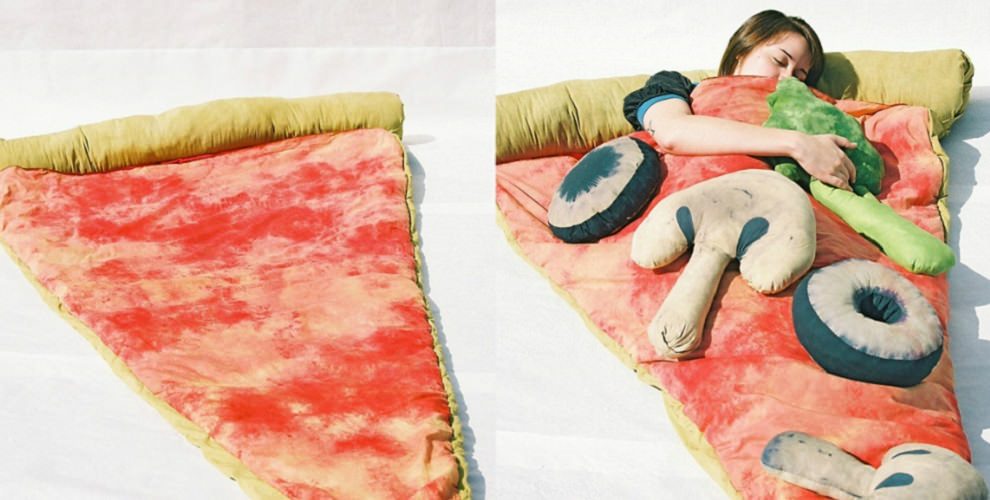 pizza sleeping bag saco de dormir