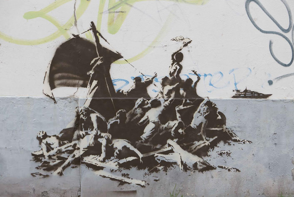 Banksy Syria migrant steve jobs5