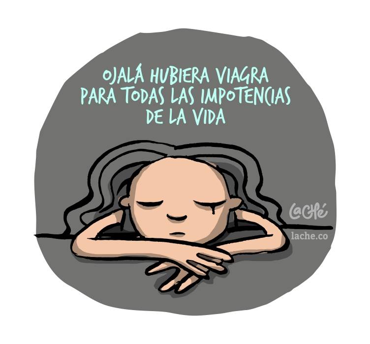 Ilustración de la ilustradora colombiana La Ché, Cecilia Ramos, humor, viñetas