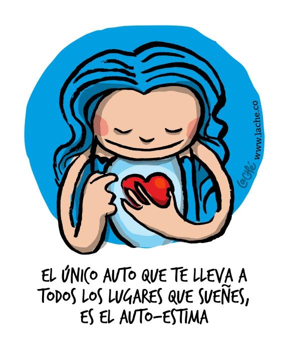 Ilustración de la ilustradora colombiana La Ché, Cecilia Ramos, humor, viñetas