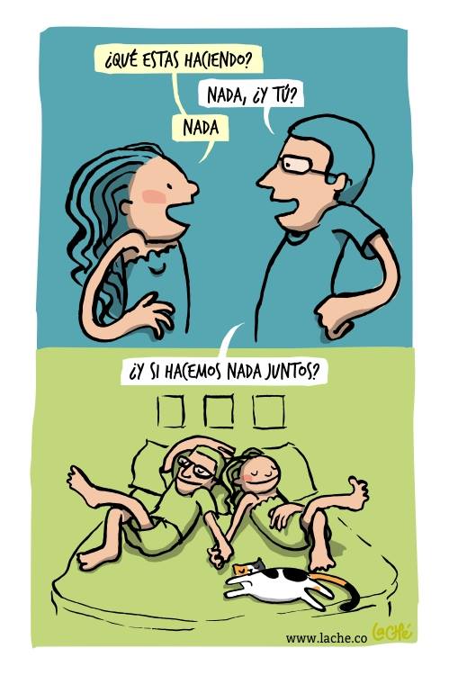 Ilustración de la ilustradora colombiana La Ché, Cecilia Ramos, humor, viñetas