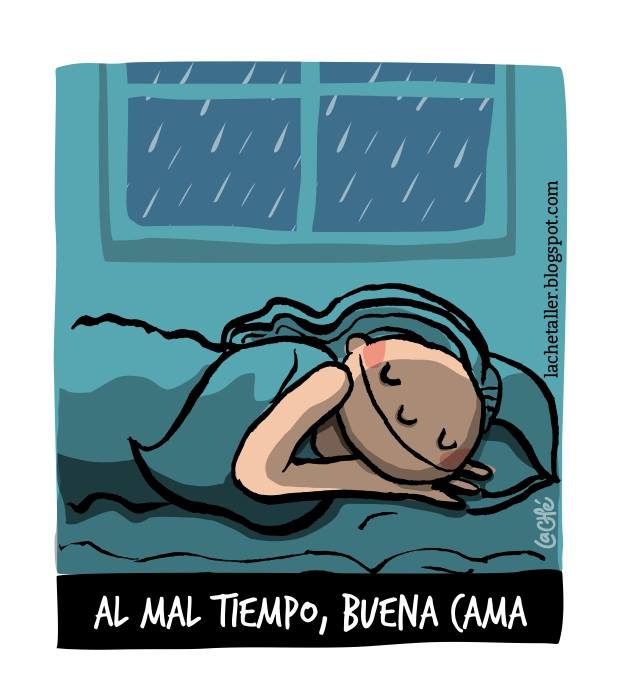 Ilustración de la ilustradora colombiana La Ché, Cecilia Ramos, humor, viñetas