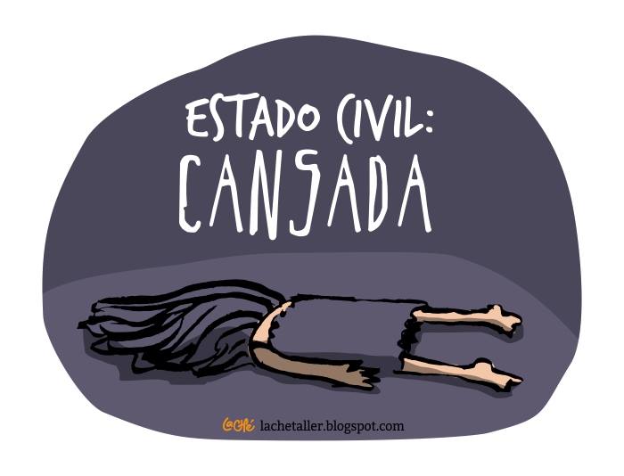 Ilustración de la ilustradora colombiana La Ché, Cecilia Ramos, humor, viñetas