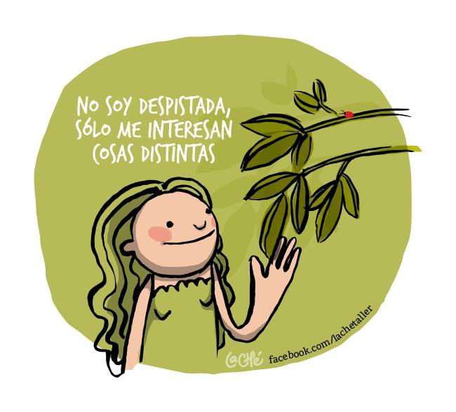 Ilustración de la ilustradora colombiana La Ché, Cecilia Ramos, humor, viñetas