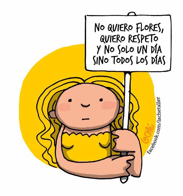 Ilustración de la ilustradora colombiana La Ché, Cecilia Ramos, humor, viñetas
