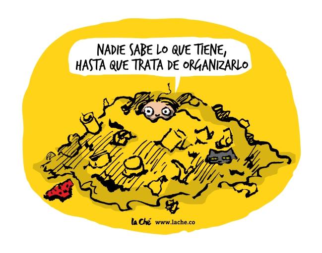 Ilustración de la ilustradora colombiana La Ché, Cecilia Ramos, humor, viñetas