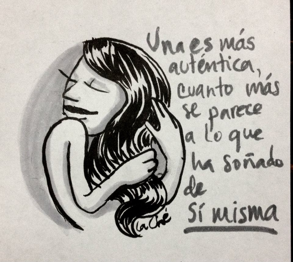 Ilustración de la ilustradora colombiana La Ché, Cecilia Ramos, humor, viñetas