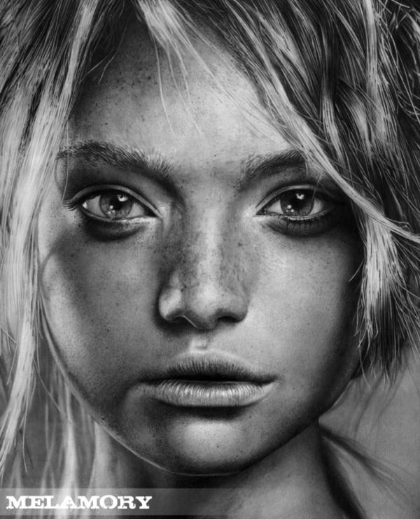 Olga Larionova Hyperrealistic Portraits dibujos hiperrealistas3