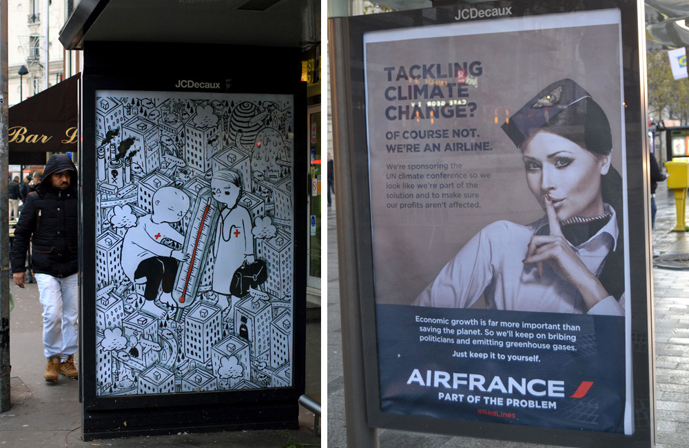 brandalism protest Paris2