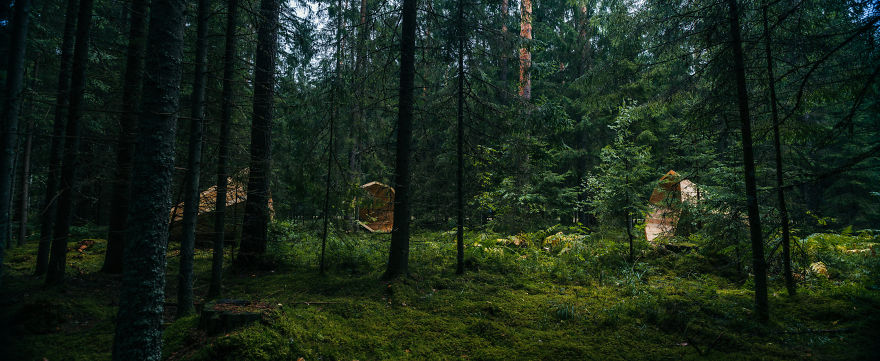 wooden megaphones speakers bosque escuchar altavoces Estonia10