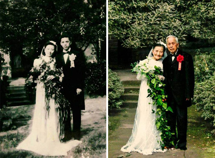 Chinese couple old Wang Deyi Cao Yuehua
