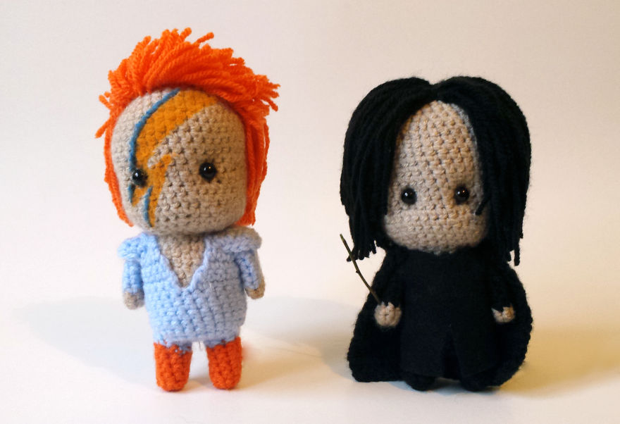 David Bowie Alan Rickman merique crochet