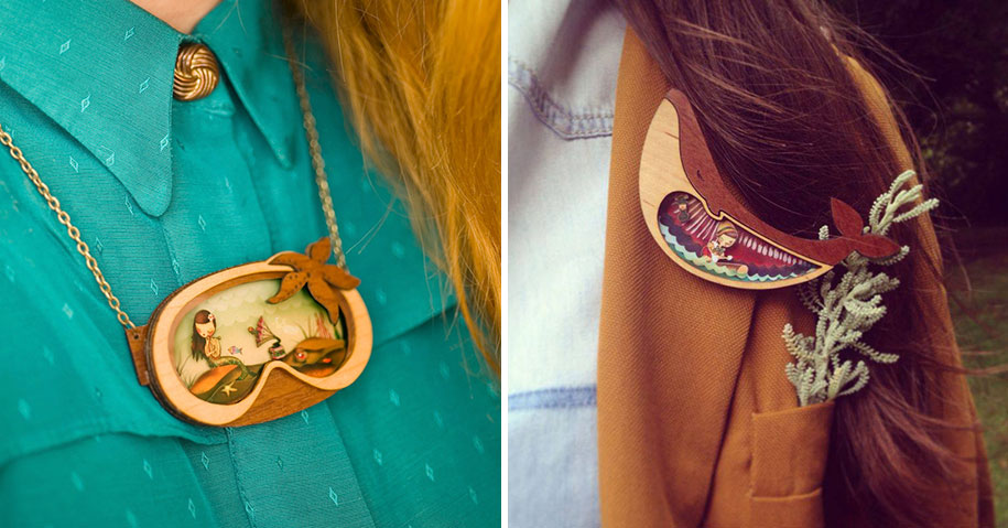 Fairy Tale Necklaces With Tiny Scenes Inside2