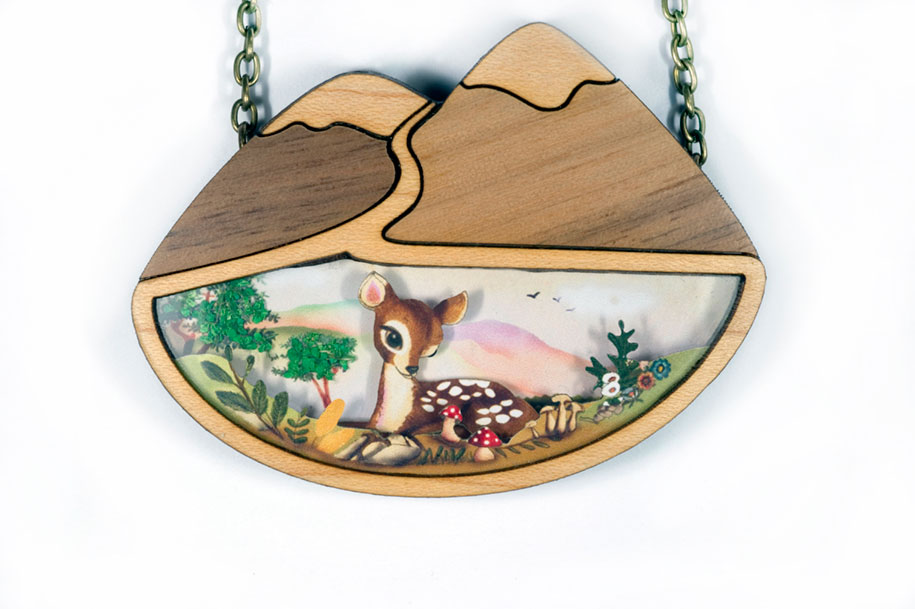 Fairy Tale Necklaces With Tiny Scenes Inside3