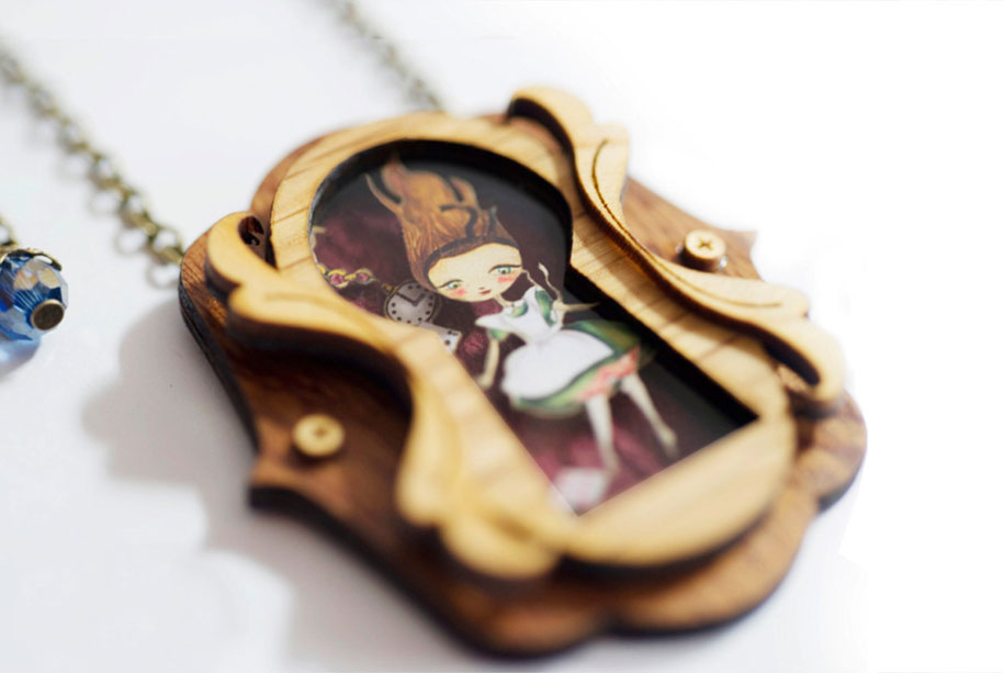 Fairy Tale Necklaces With Tiny Scenes Inside5