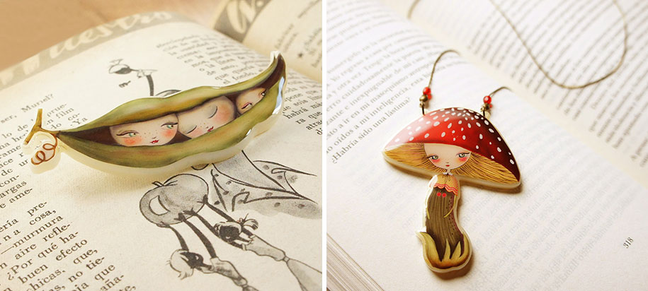 Fairy Tale Necklaces With Tiny Scenes Inside8