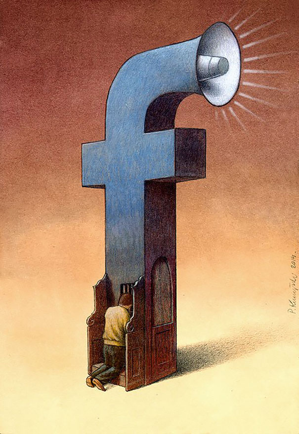 Satirical Illustrations Addiction to Technology15