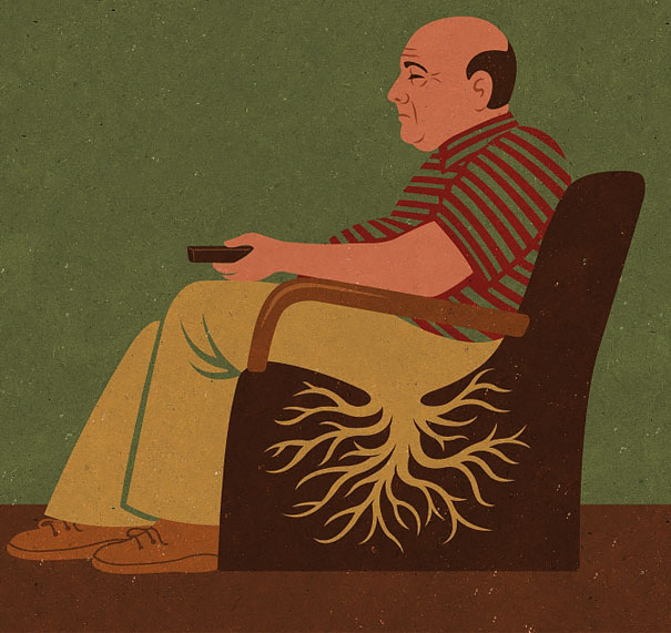 Satirical Illustrations Addiction to Technology16