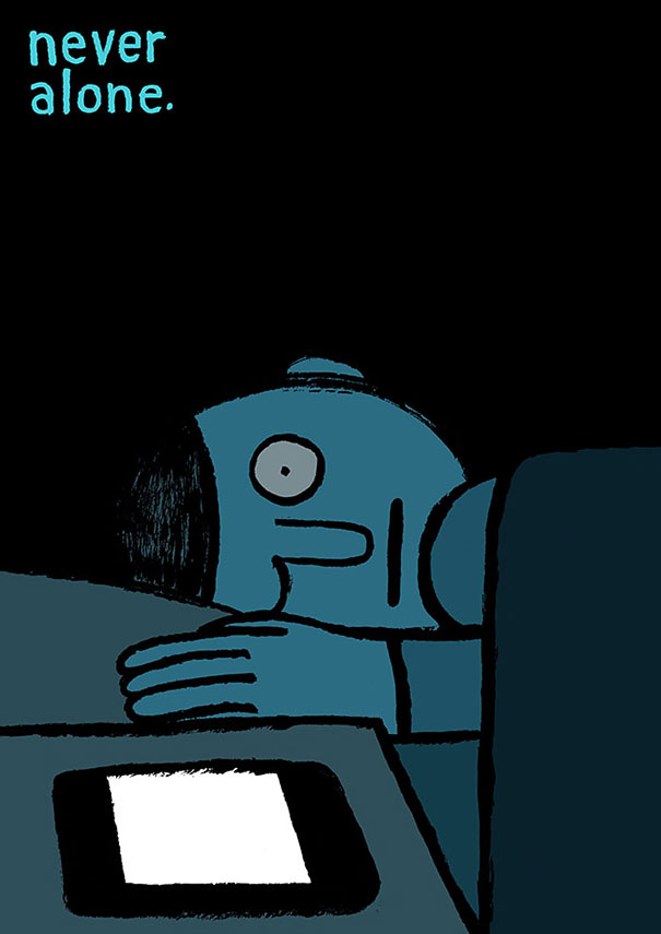 Satirical Illustrations Addiction to Technology18