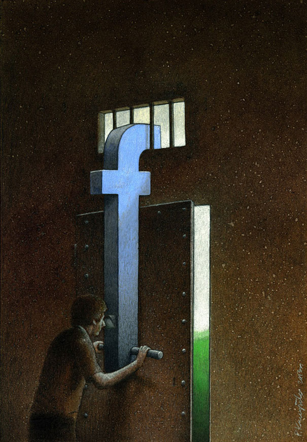 Satirical Illustrations Addiction to Technology2
