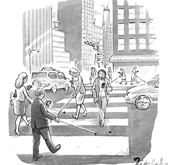 Satirical Illustrations Addiction to Technology6
